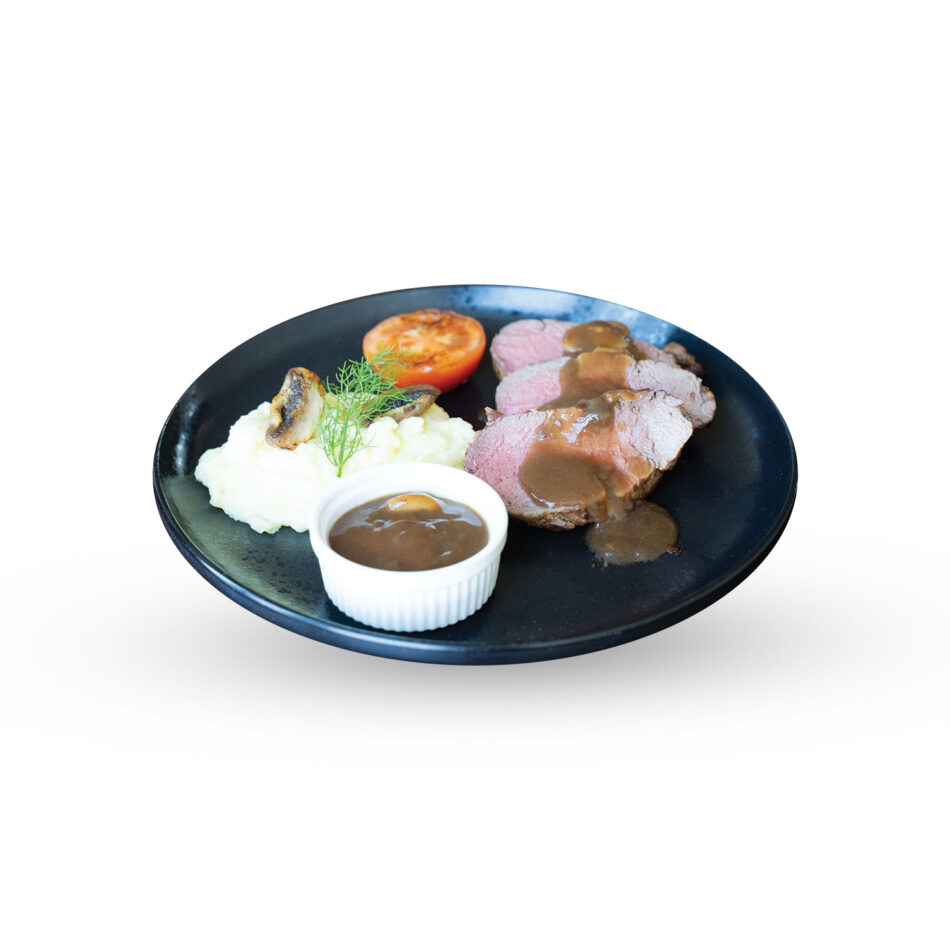 Beef Steak with  Mushroom Sauce